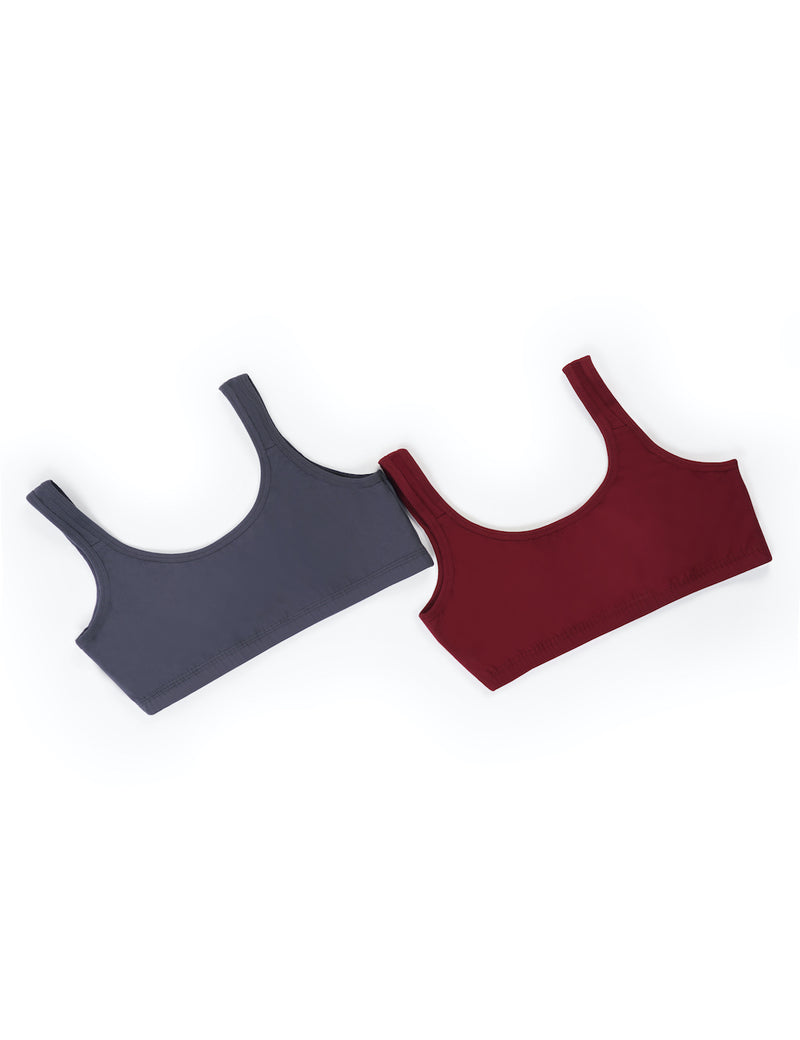 EasyFit Bra – Pack of 2 (Maroon + Grey) - additional image