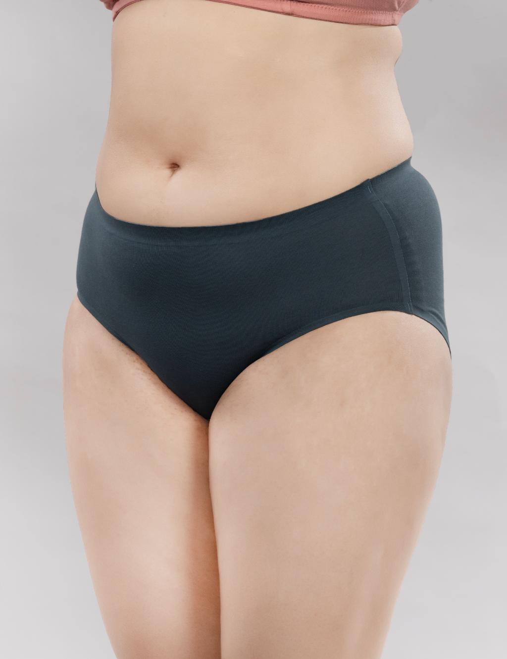 Image of PureFit™ Mid-Rise Cotton Seamless Panty – Pack of 2 (Mocha + Pine)