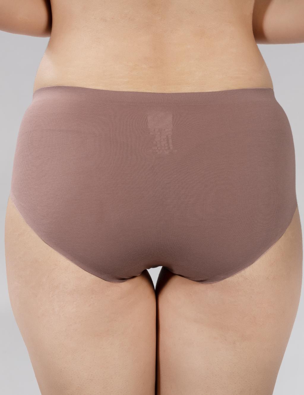 Image of VOOMMN PureFit™ Mid-Rise Cotton Seamless Panty – Rust