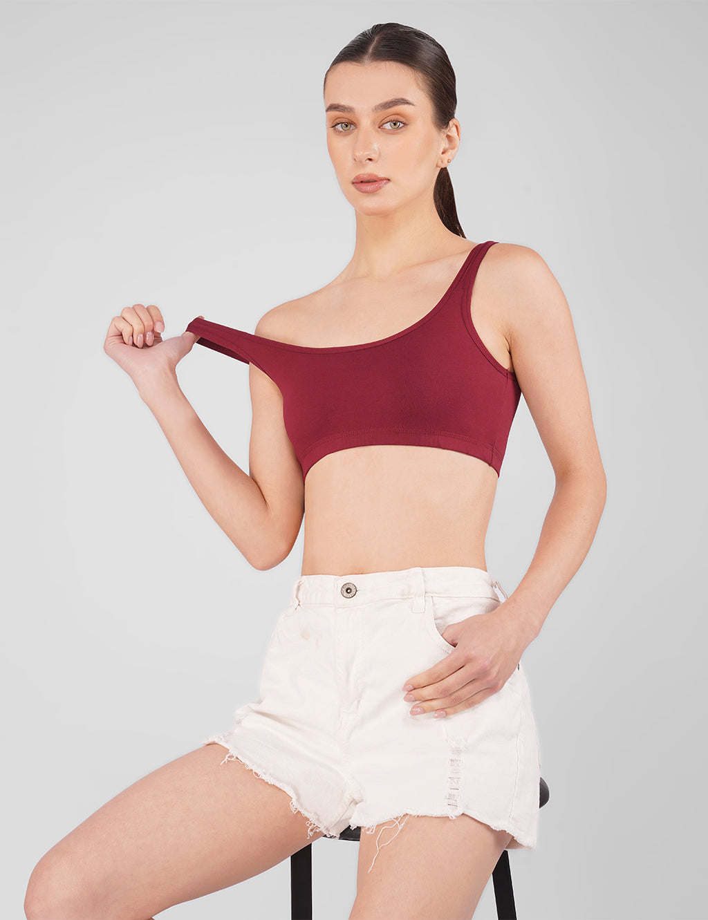 Image of EasyFit Bra – Pack of 2 (Maroon + Grey)