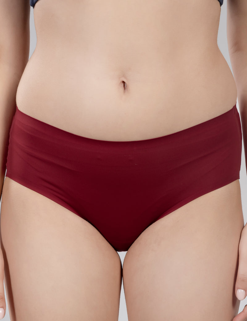FlexiSoft Seamless No-Show Panty – Maroon - additional image