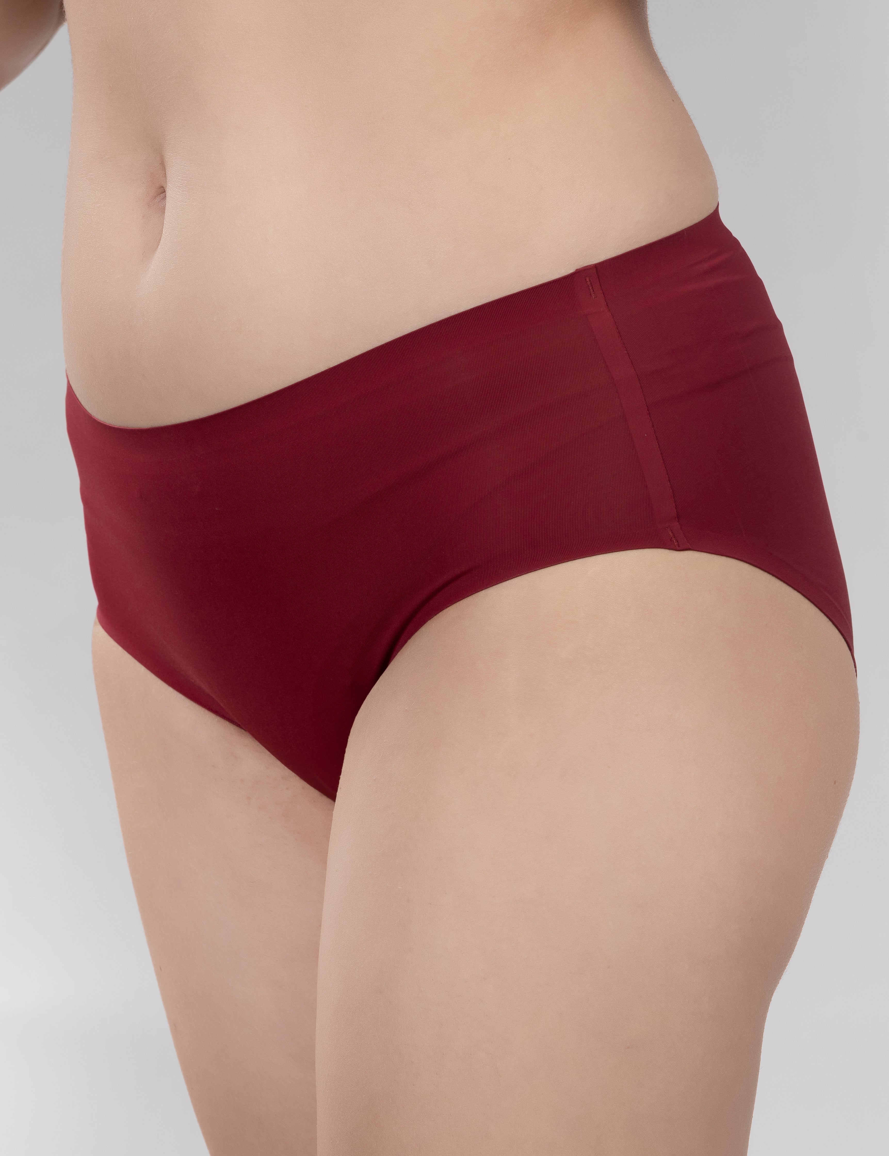 Image of FlexiSoft Seamless No-Show Panty – Maroon