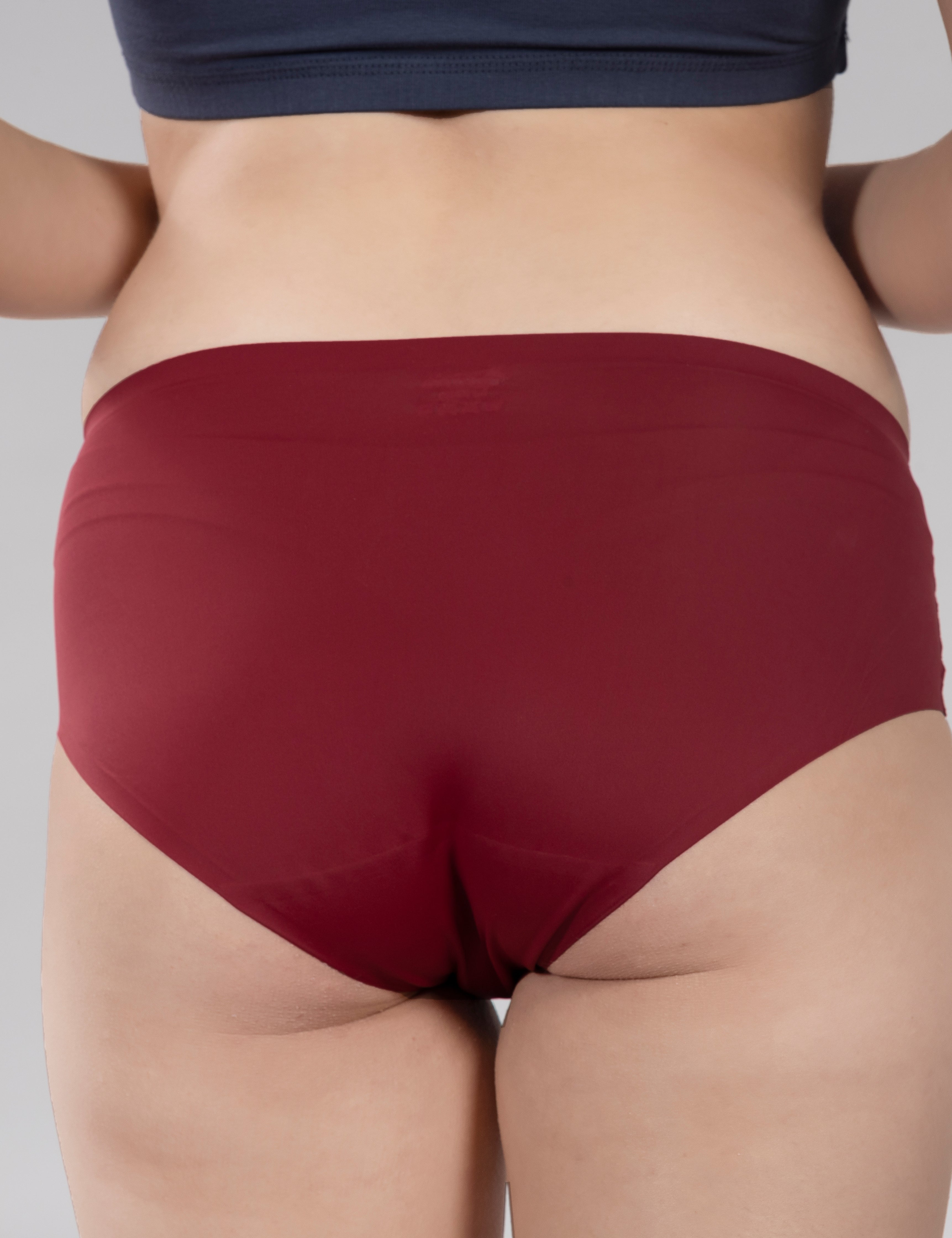 Image of FlexiSoft Seamless No-Show Panty – Maroon