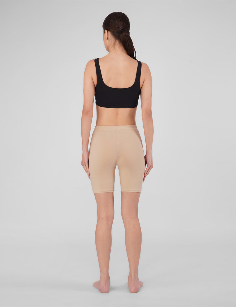 VOOMMN GlideFit™ Anti-Chafing Cycling Shorts – Nude Beige - additional image