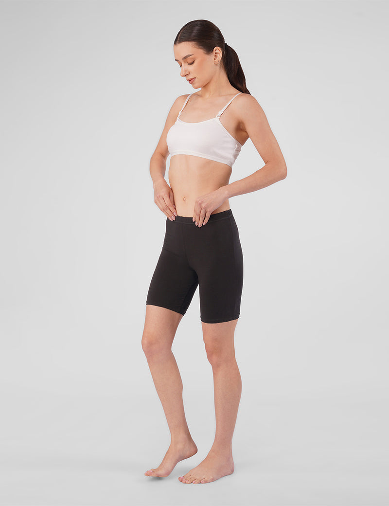 VOOMMN GlideFit™ Anti-Chafing Cycling Shorts – Black - additional image