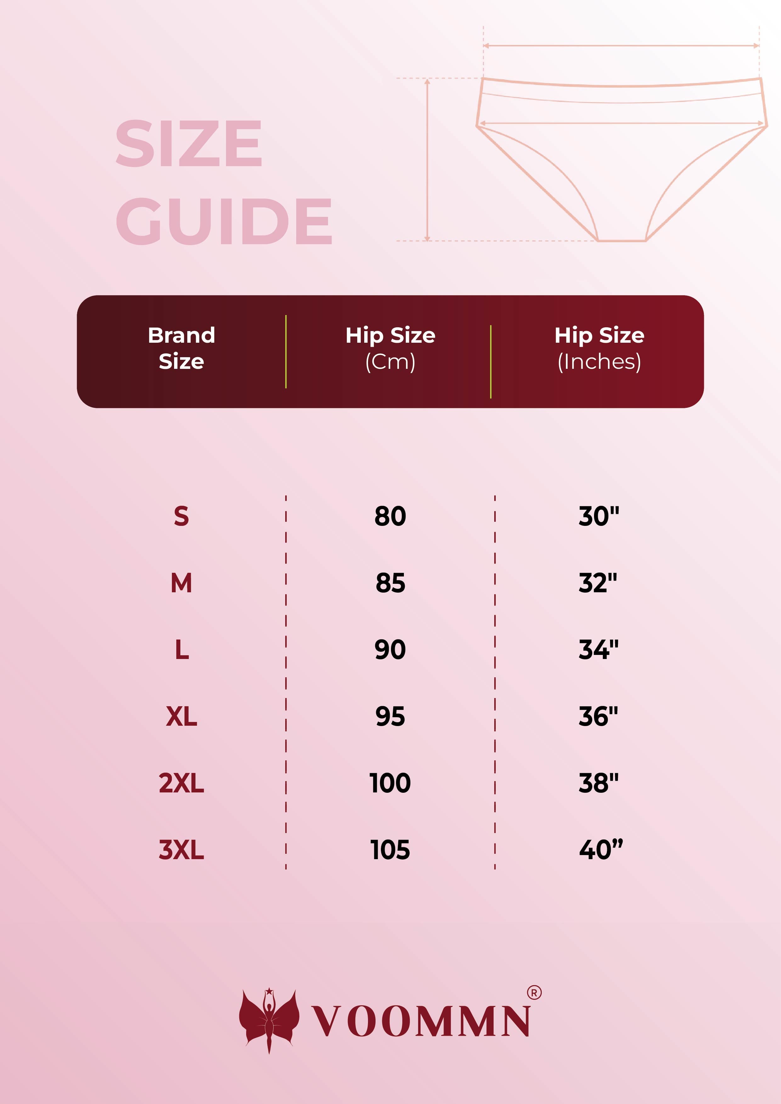 Panties Size Chart