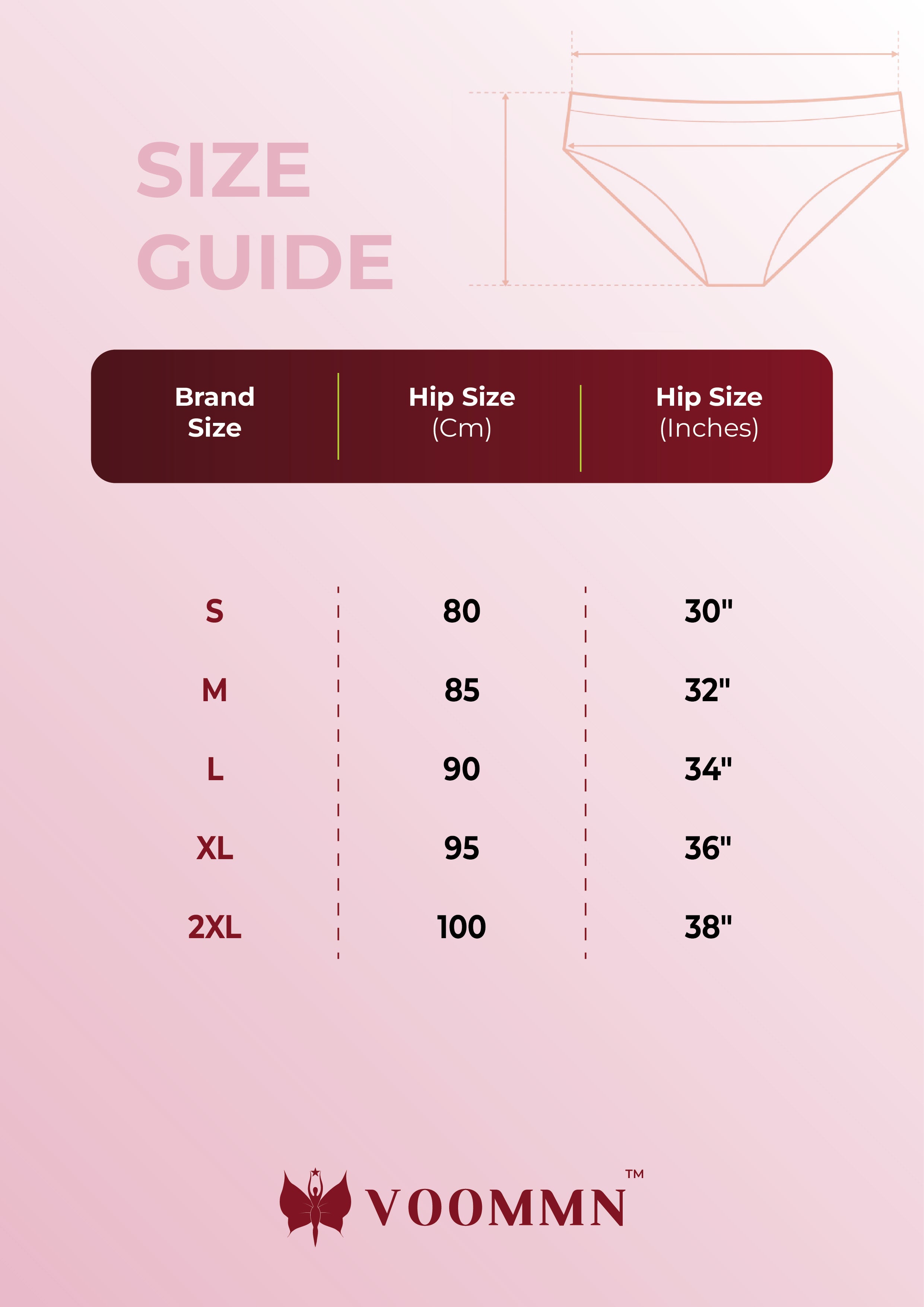 Panty Size Chart