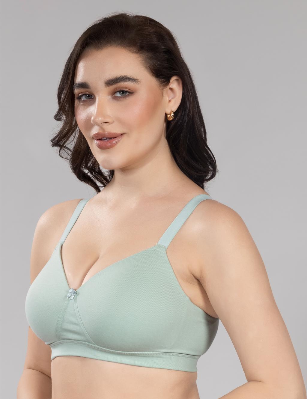 Image of SoftHug Cotton Padded Bra - Pista